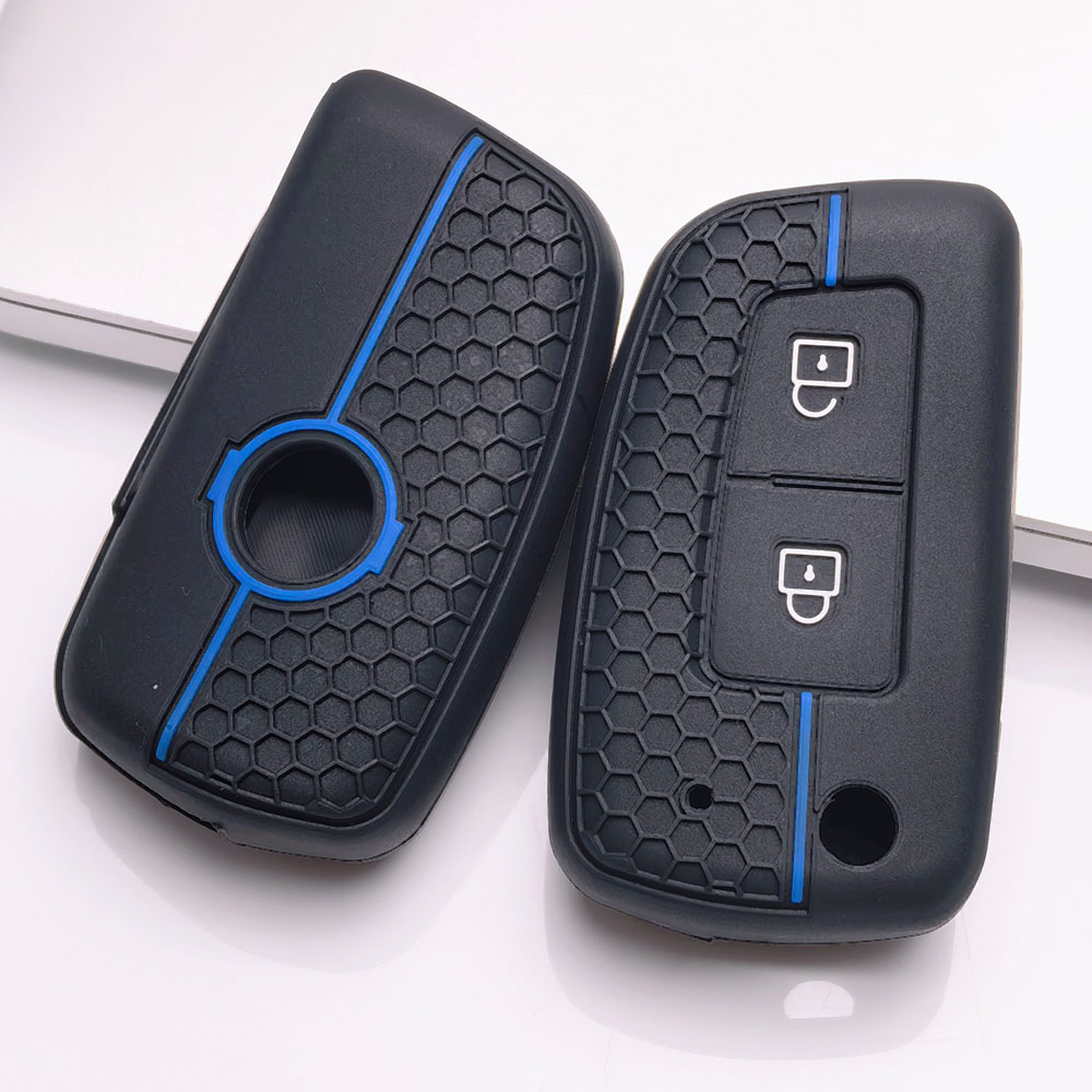 Wellness X - 2-Tasten-Silikon-Autoschlüssel-Fernbedienungsgehäuse für Nissan X-Trail Juke Qashqai