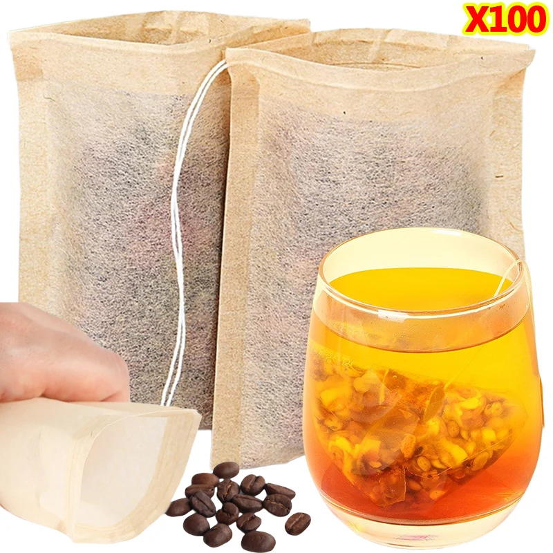 Herbal Wellness Products - 100 Stück Teebeutel mit Kordelzugfilter, leere