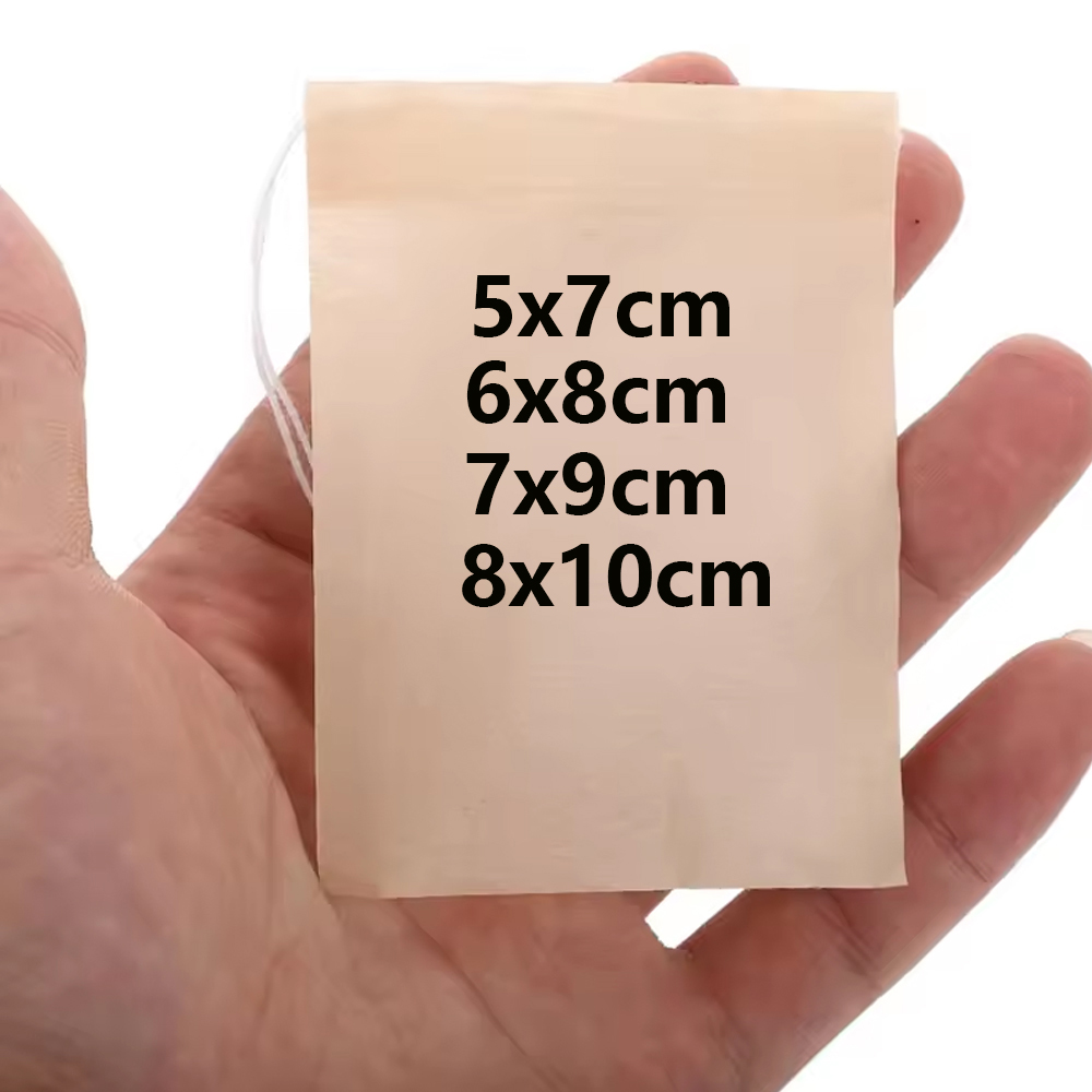 Herbal Wellness Products - 100-3000 Stück Einweg-Papier-Teefilterbeutel mit Kordelzug, Leere