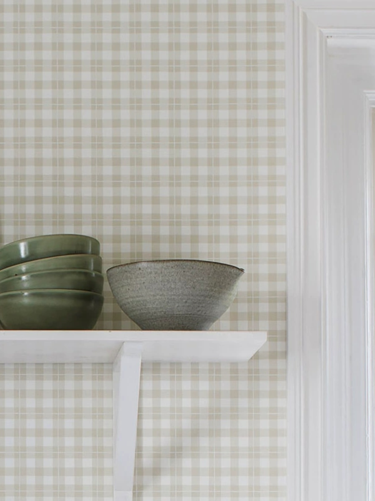 Herbal Wallpaper - Benutzerdefinierte moderne minimalistische Gittertapete frische nordische