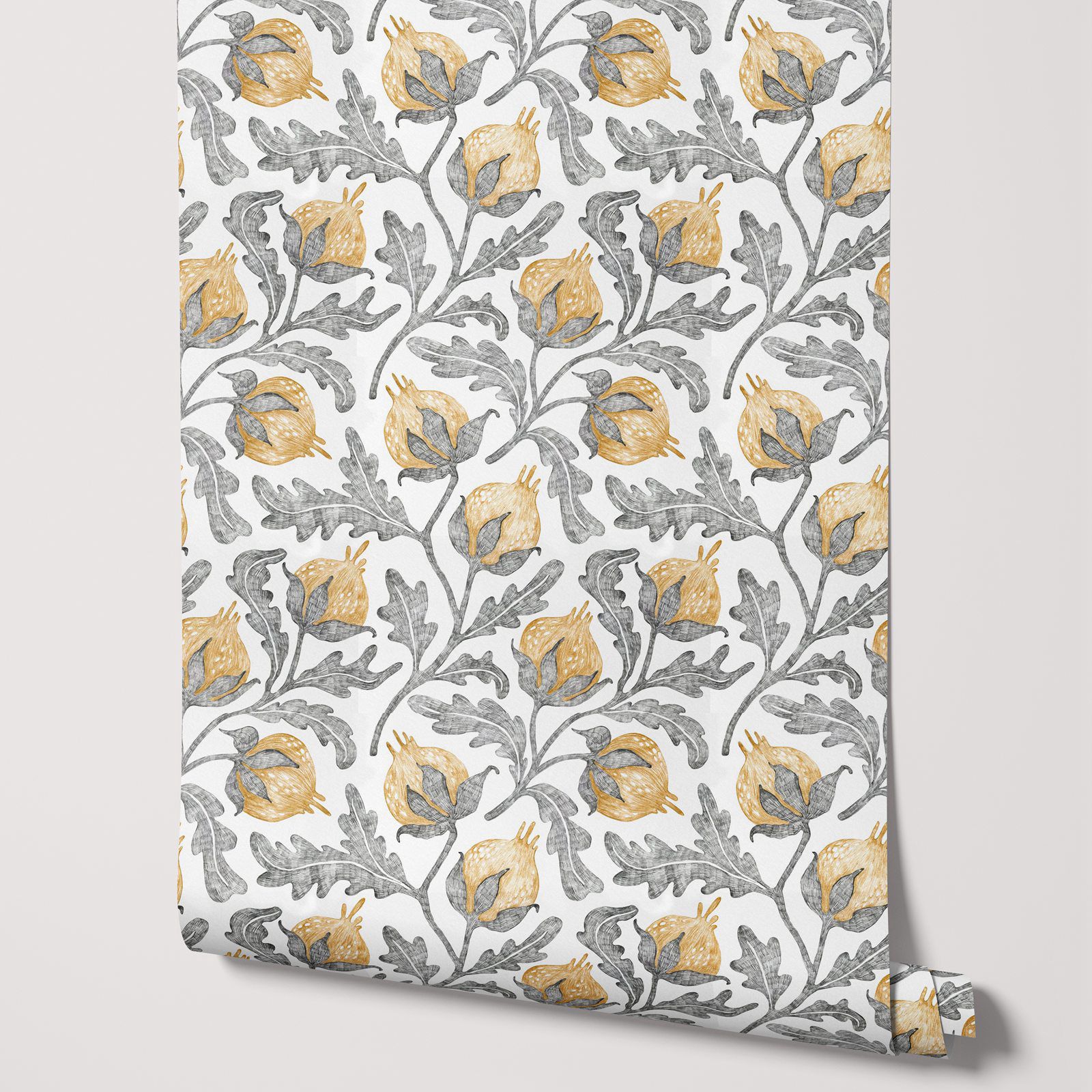 Gelbe Blumentapete zum Abziehe – Herbal Wallpaper Bewertung und Preis