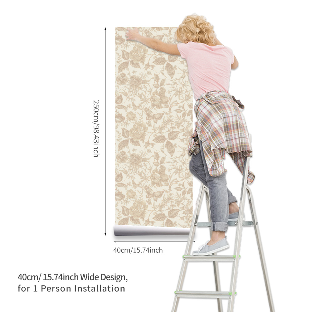 Vintage-Tapete mit Rosenblüten – Herbal Wallpaper Bewertung und Preis