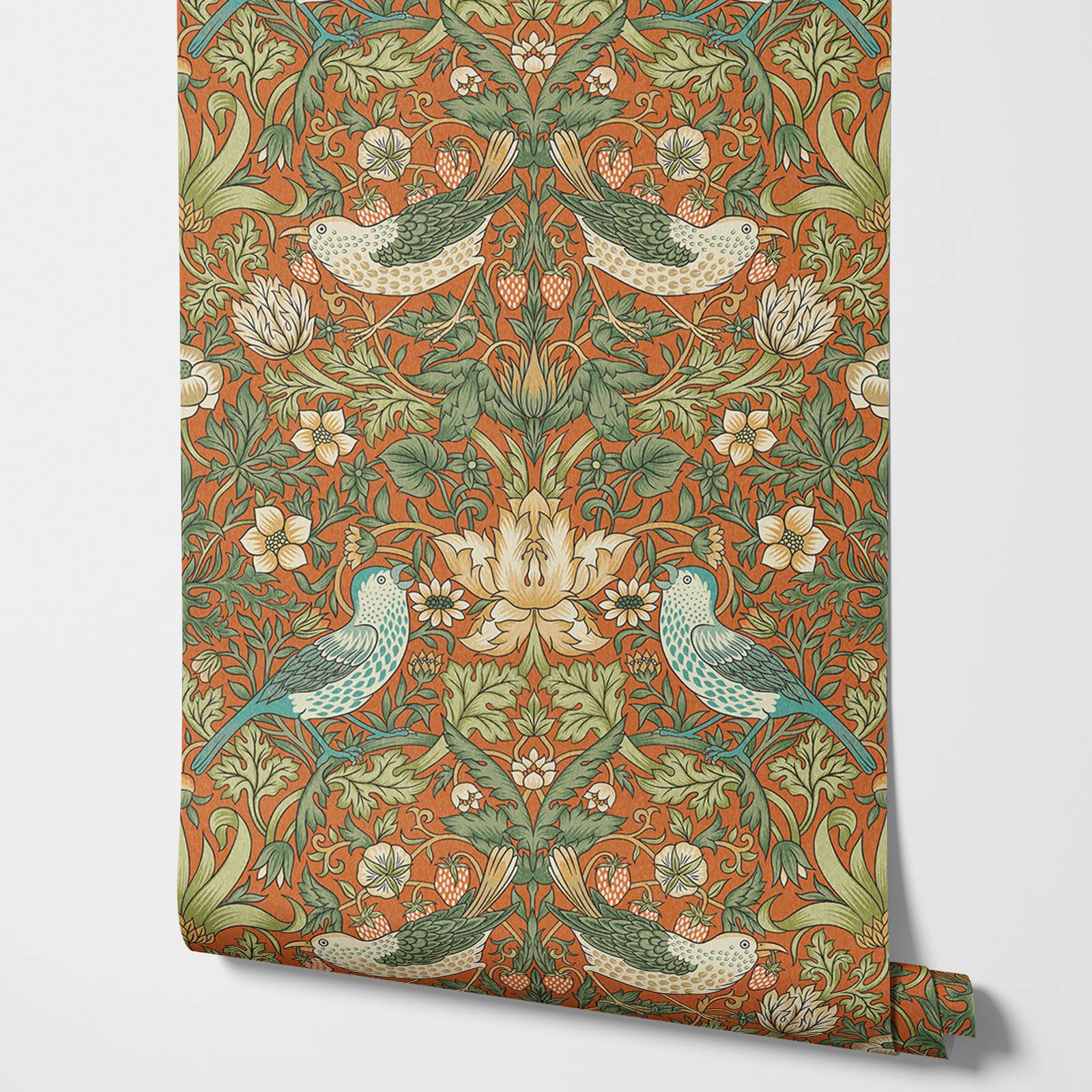 Erdbeerdieb-Blumentapete in Vi – Herbal Wallpaper Bewertung und Preis