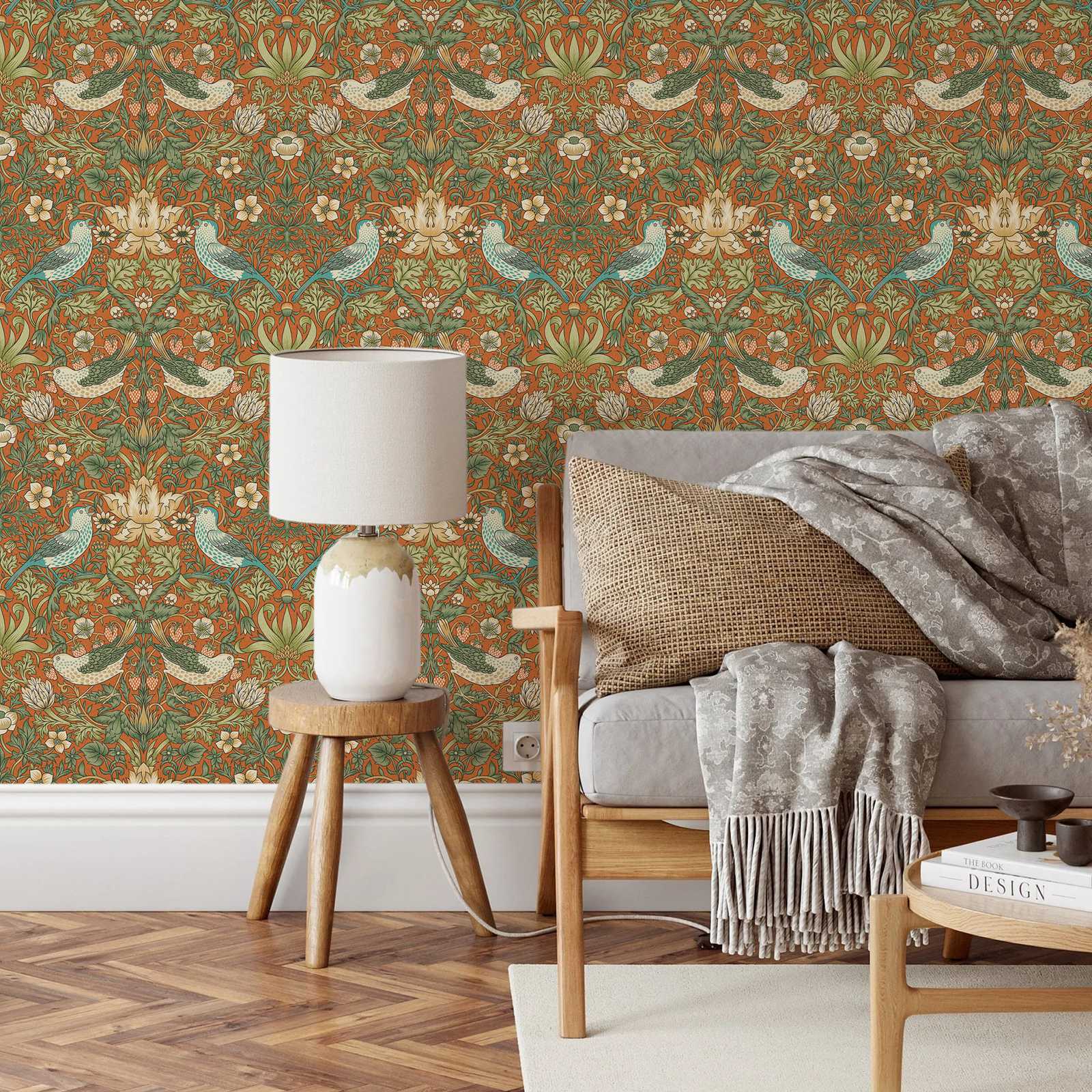 Erdbeerdieb-Blumentapete in Vi – Herbal Wallpaper Bewertung und Preis