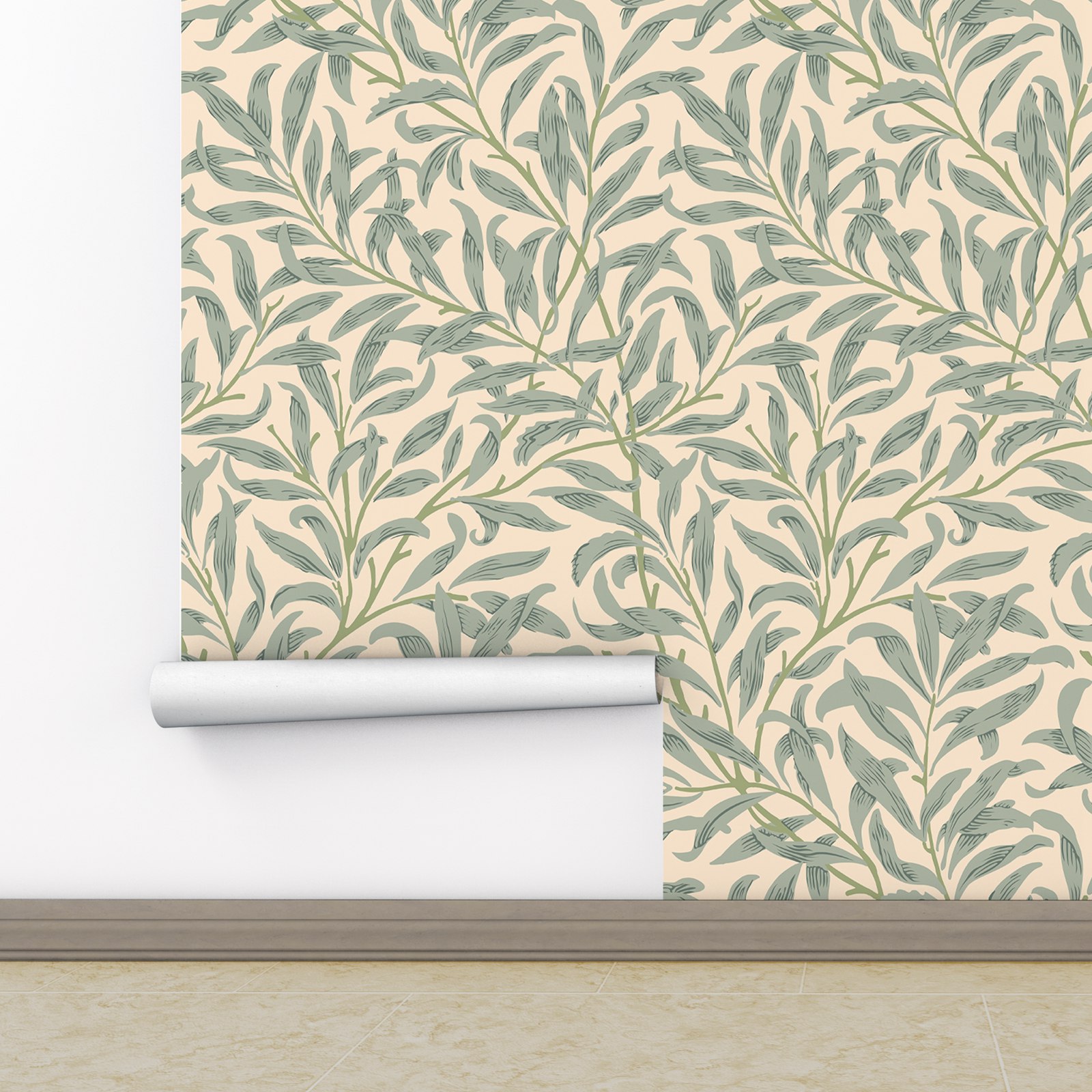Grüne Blatt tapete, beige Farb – Herbal Wallpaper Bewertung und Preis